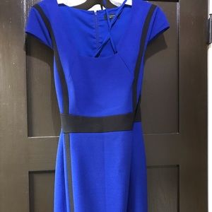 Tahari Blue and Black Dress. Very Classy.